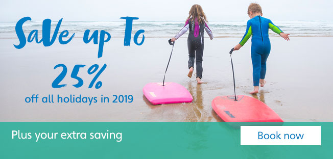 Save up to 25% on all 2019 holidays